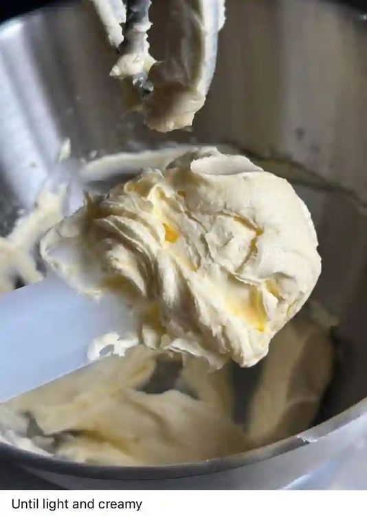 Step 1.2: Whisk until the mixture is light and creamy