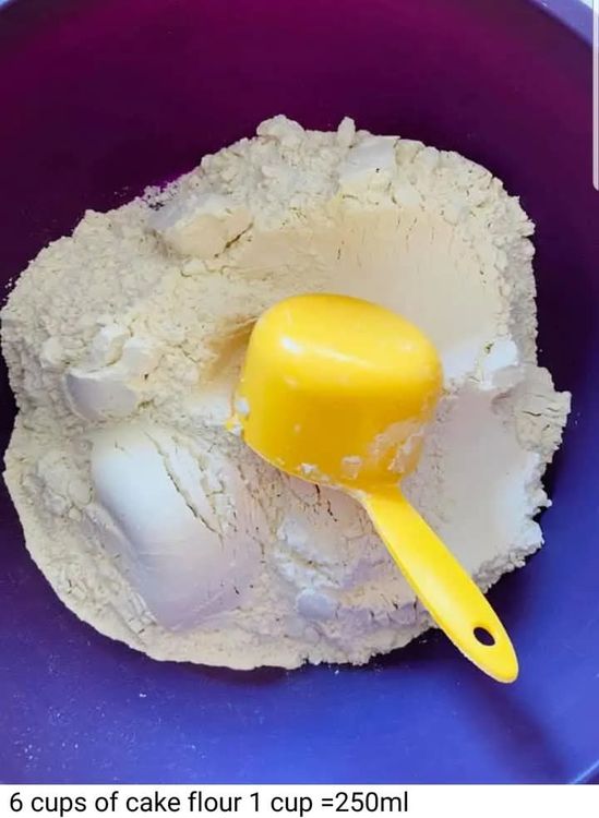 Step 1.1: Using a big bowl, add your flour and all your dry ingredients