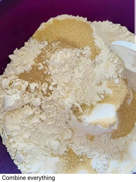 Step 1.4: Using a big bowl, add your flour and all your dry ingredients