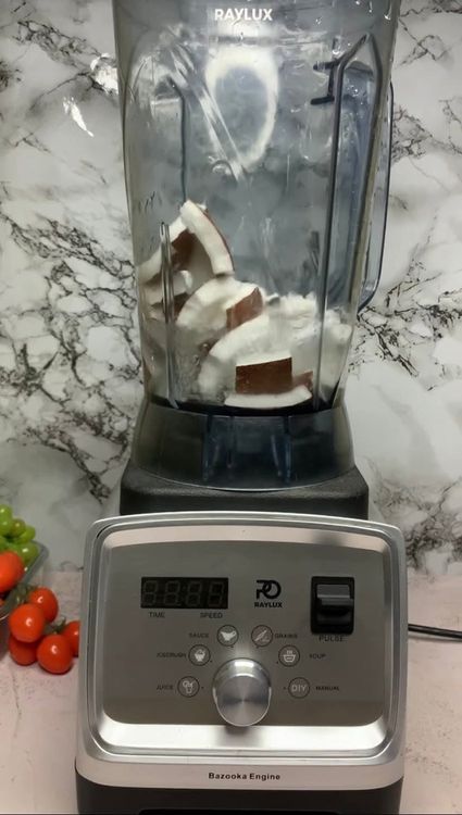 Step 1.2: Blend the fresh coconut to extract the milk
