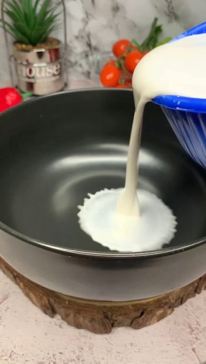 Step 1.5: Mix the extracted coconut milk with powdered milk and condensed milk until well combined