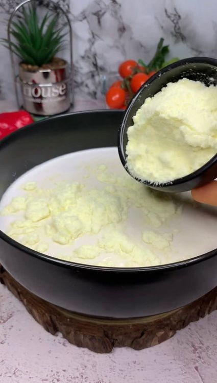Step 1.4: Mix the extracted coconut milk with powdered milk and condensed milk until well combined