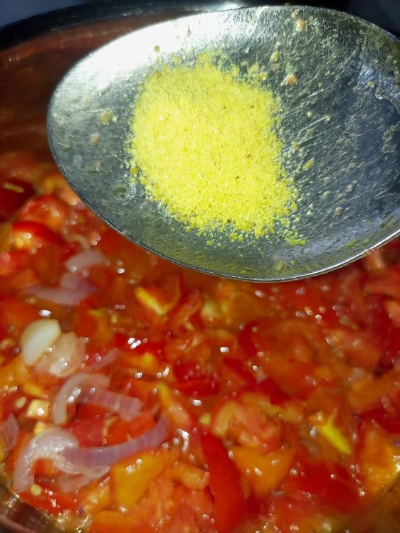 Step 1.2: Add garlic powder, ginger powder, onion powder, chicken Maggi seasoning, coarsely grinded fresh peppers, and salt