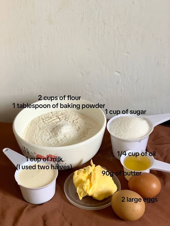 Step 1.2: In a bowl, combine sugar, butter, oil, and flavoring