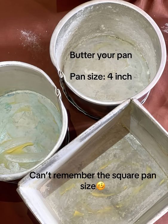 Step 1.1: Pour the batter into the prepared pans