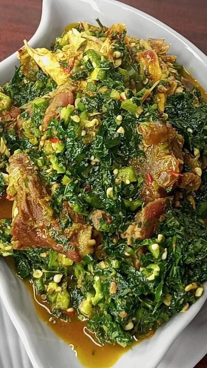 Step 1.1: Open the pot after 30 seconds, stir properly, taste to adjust seasoning, and serve hot with any swallow of choice like fufu or pounded yam