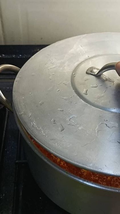 Step 1.2: Add your meat stock mixed with a quarter cup of water if the stock water is very small