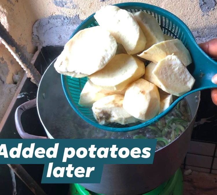 Step 1.1: Peel and chop the sweet potatoes into small sizes