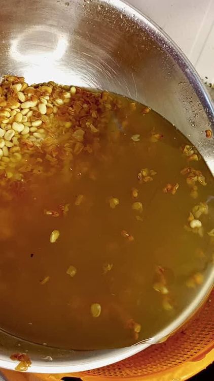 Step 1.1: Sieve out the beans chaff, add clean water, and repeat the process until all the beans are skin-free