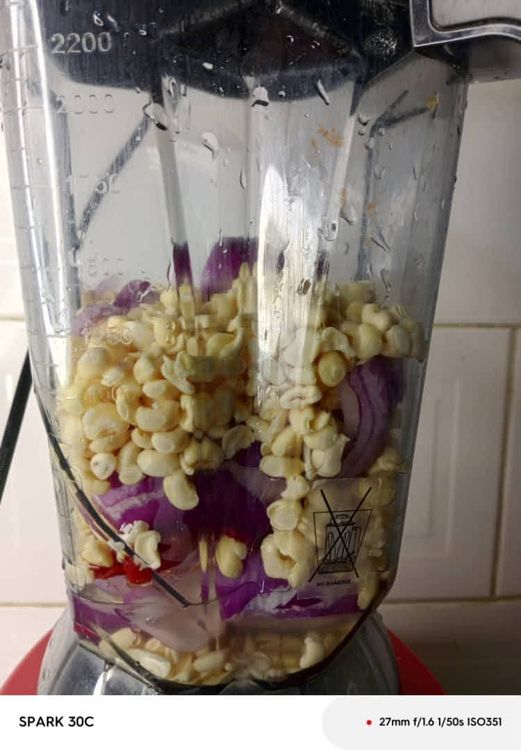 Step 2.1: In a bowl, add the skin-free beans without water