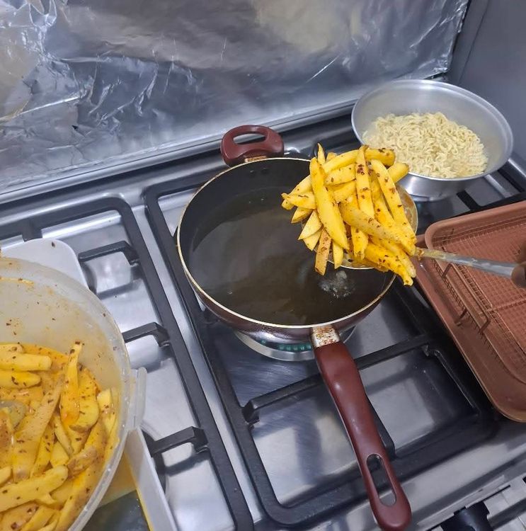 Step 1.2: Heat oil in a pan