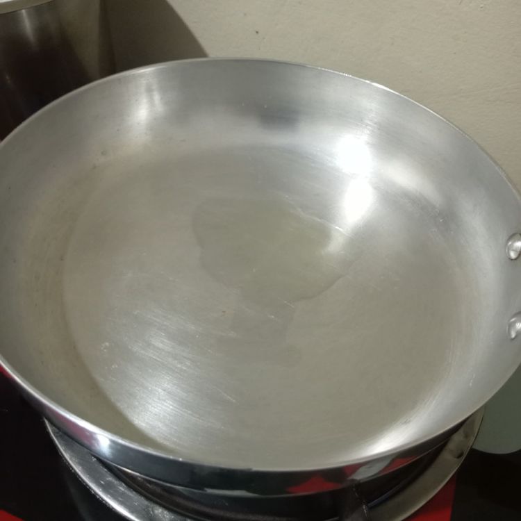 Step 1.1: Heat a pan and brush it with some cooking oil