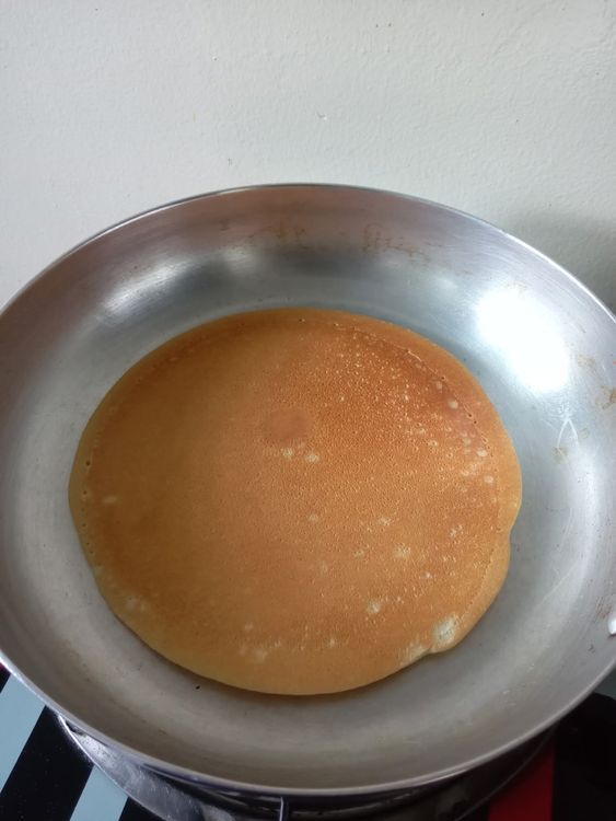 Step 1.2: Flip the pancake and cook the other side until golden brown