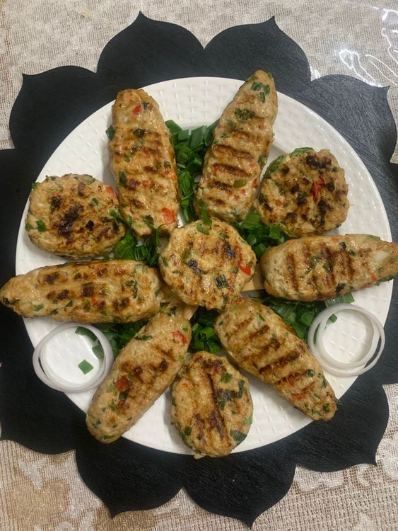 Step 1.1: Plate the kebabs and serve them hot with dips or green chutney on the side