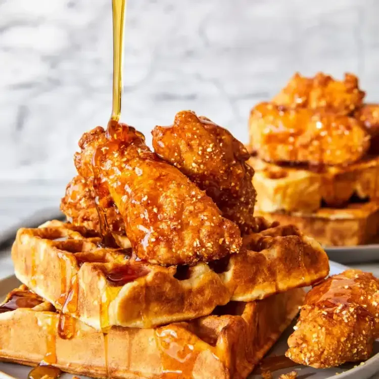 Buttermilk Waffles with Fried Chicken recipe
