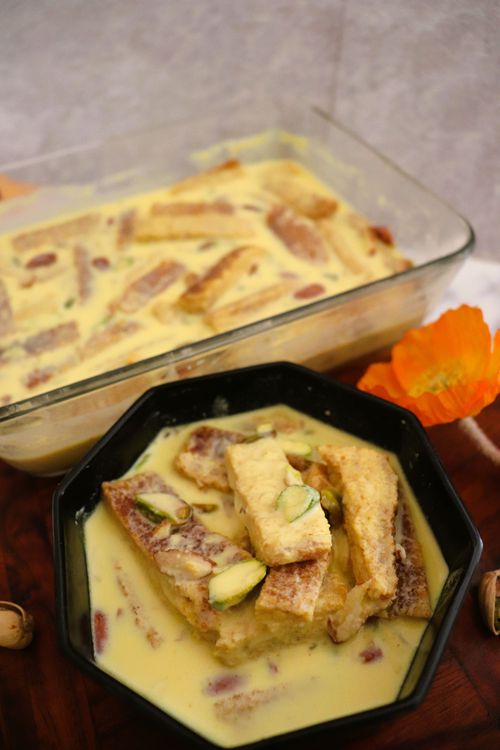 Shahi Tukda Bites (Bread Pudding-an Easy Party Dessert )  recipe