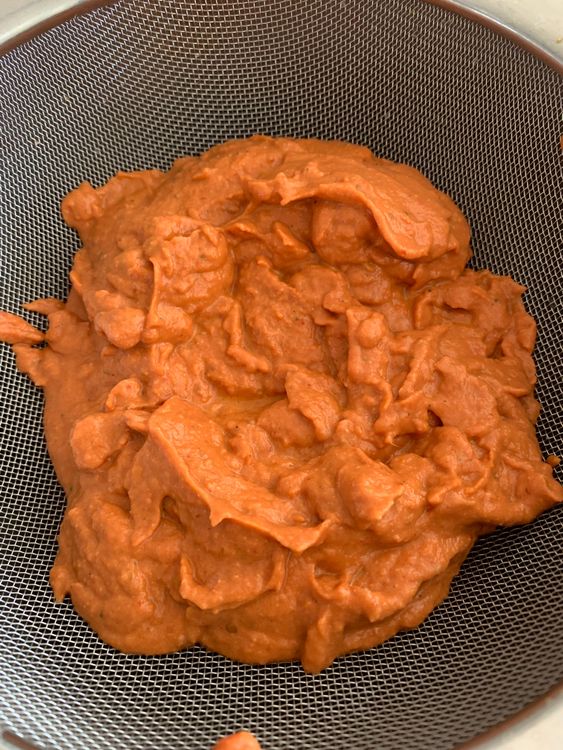 Step 3.1: Cool slightly, then blend into a smooth paste (add a splash of water if needed)