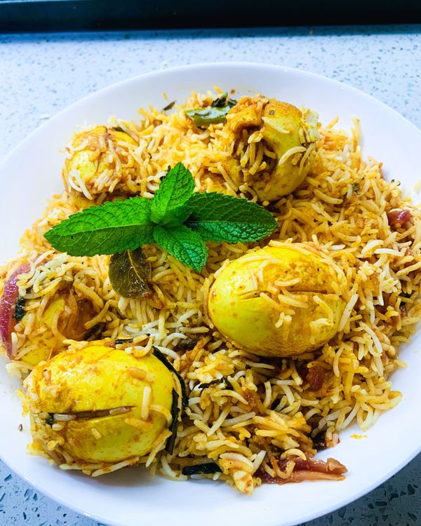 Easy Egg Biryani (Anda Biryani) recipe