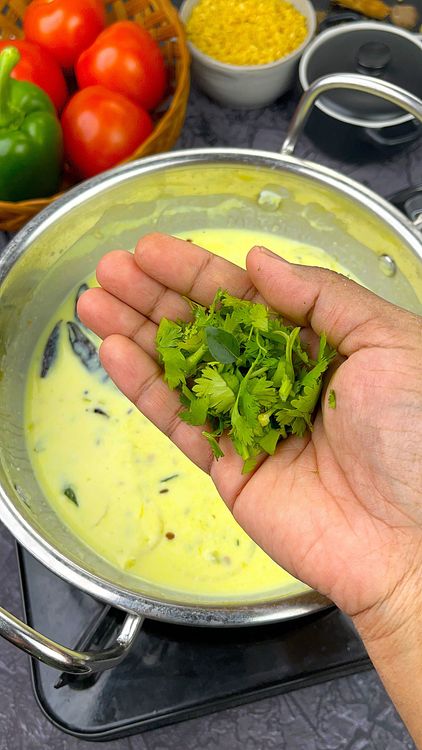 Step 5.1: Garnish with chopped coriander leaves