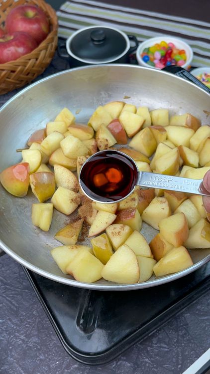 Step 1.1: Add maple syrup, cinnamon, vanilla, and sea salt