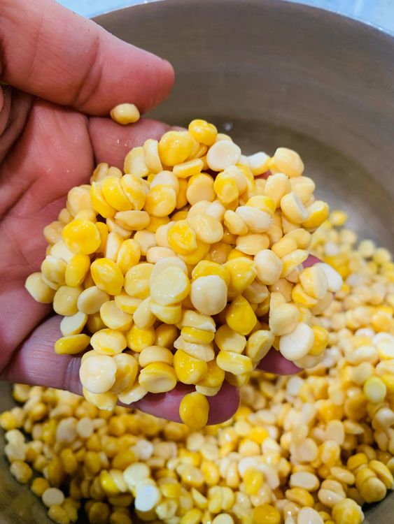 Step 1.1: Wash the chana dal well and soak for 4–5 hours