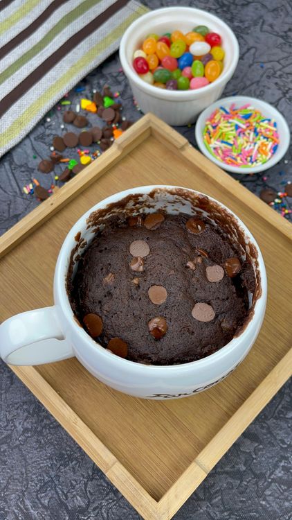 Step 1.1: Carefully remove the mug from the microwave, dust with powdered sugar if desired, and enjoy!
