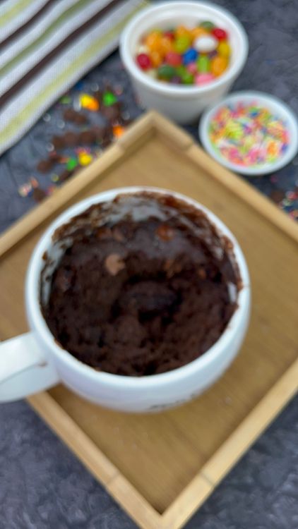 Step 1.4: Carefully remove the mug from the microwave, dust with powdered sugar if desired, and enjoy!
