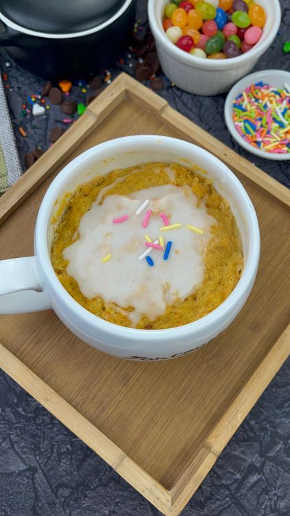 The Easiest Eggless Carrot Mug Cake Ever! Carrot Mug Cake Recipe recipe