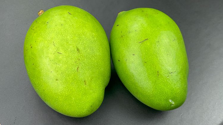 Step 1.1: Wash, peel, and chop the raw mango into small pieces