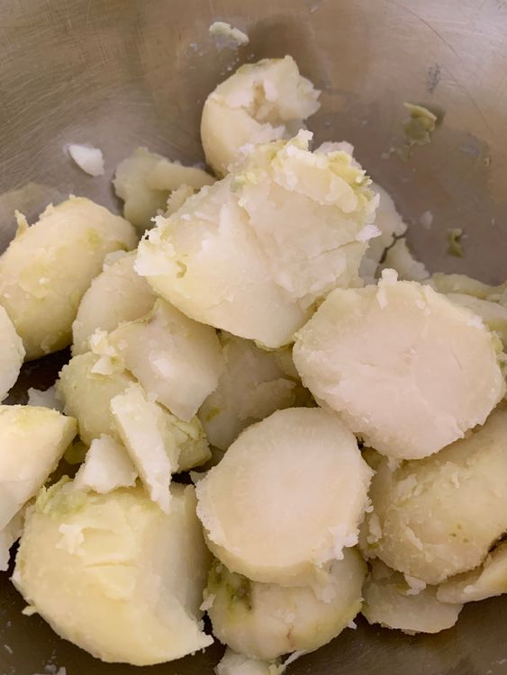 Step 1.1: Boil the potatoes, peel and let it cool