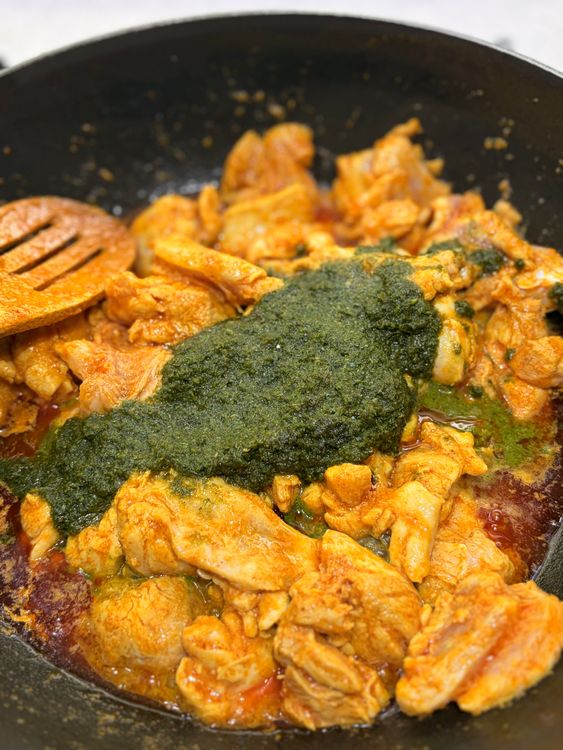 Step 3.1: Add the green paste