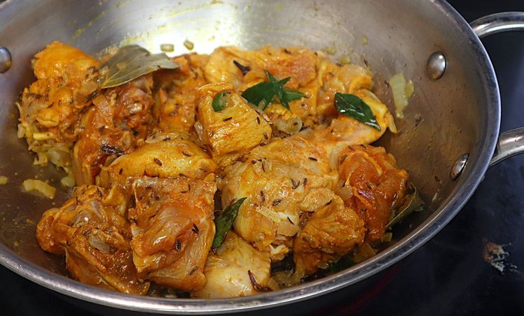 Step 1.3: Add marinated chicken and sauté for 2 minutes