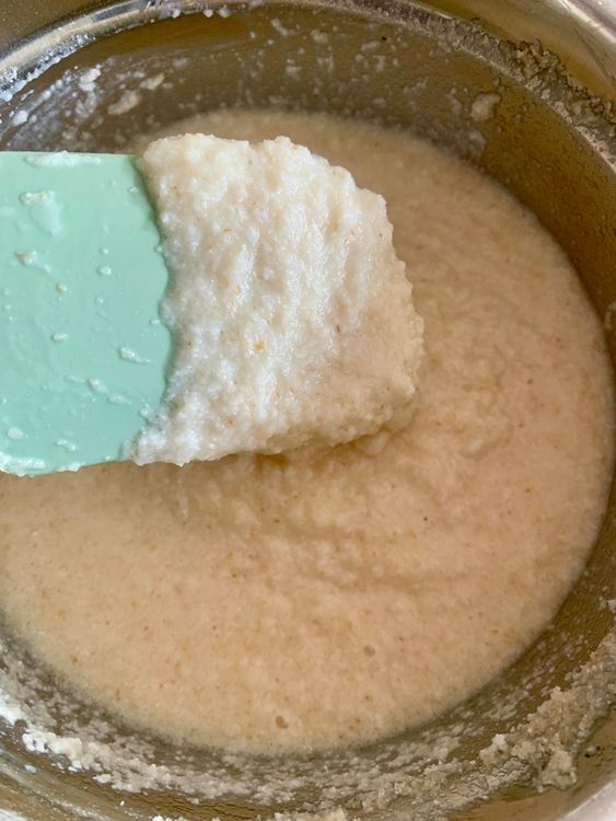 Step 2.1: Add the desiccated coconut and milk