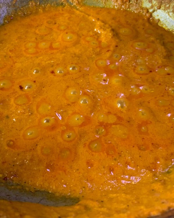 Step 3.2: Add the curd mixture and continue stirring until it is well mixed