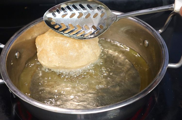 Step 1.1: Flip over and fry until it turns golden brown