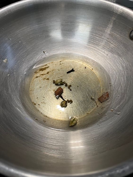 Step 2.1: Add cinnamon, cardamom, and cloves