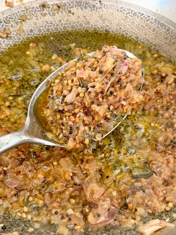 Step 3.2: Add chopped onions and sauté until golden brown