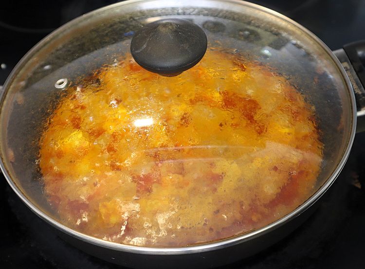 Step 2.5: Add cooked paneer and mix well