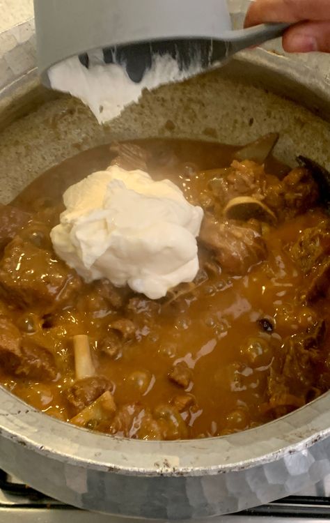 Step 1.1: Add curd to the wok and stir