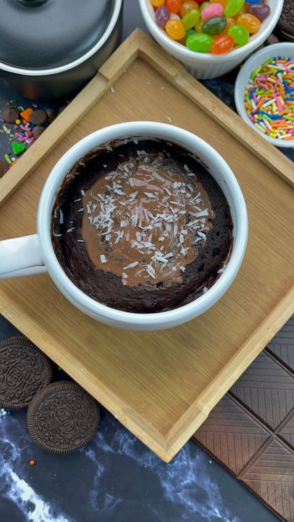 Step 1.1: Microwave the mug on high for 1 minute