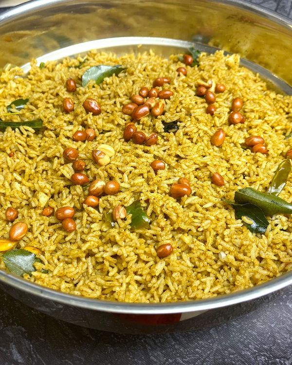 Ayyangar Style Prasadam Pulihora Recipe – Temple-Style Tamarind Rice recipe