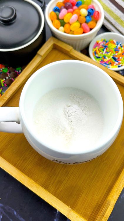 Step 1.1: In a small bowl, whisk together the all-purpose flour, granulated sugar, baking powder, and a pinch of salt to create the dry base