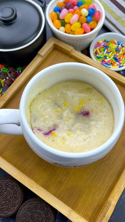Step 2.1: Drizzle the glaze over the mug cake before serving for an extra burst of flavor