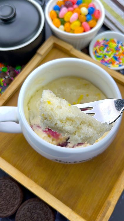 Step 2.2: Drizzle the glaze over the mug cake before serving for an extra burst of flavor