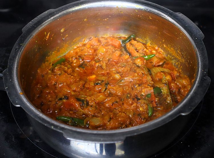 Step 1.7: Add red chilli powder, coriander powder, garam masala powder, and mutton masala powder