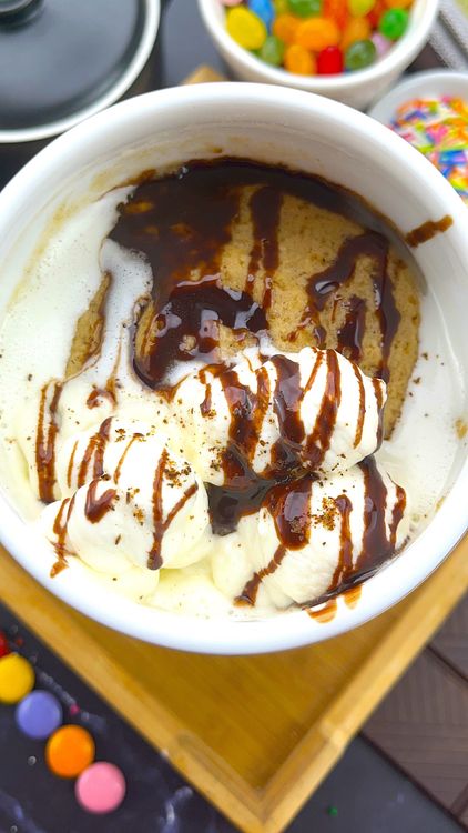 Step 3.1: Dig in and enjoy your cozy mug cake!