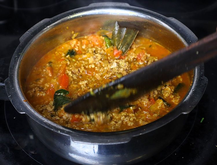 Step 1.2: Add water, mix well, and adjust the salt