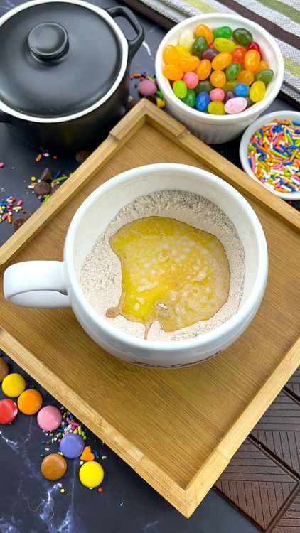 Step 1.1: Add milk, melted butter, and vanilla extract