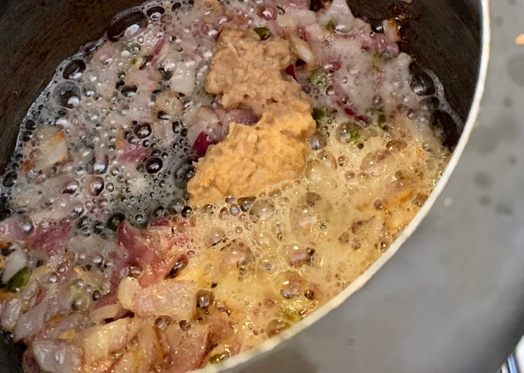 Step 1.1: Add ginger garlic paste, mix and stir for a minute