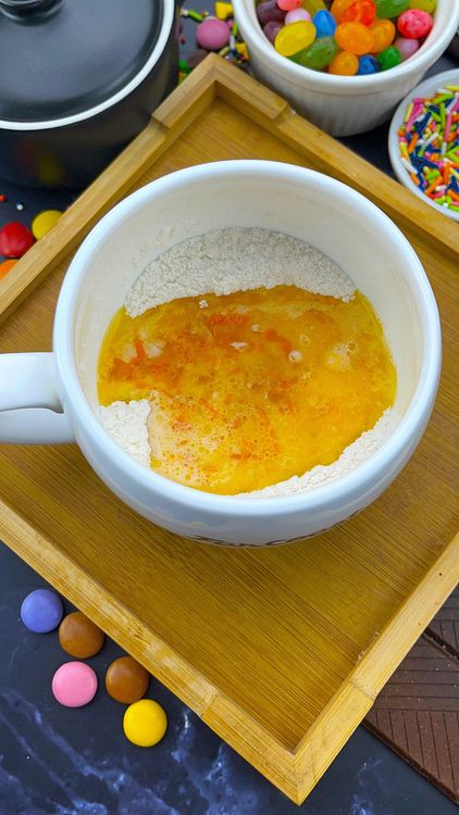 Step 1.1: Add the wet ingredients and mix until smooth, ensuring there are no lumps